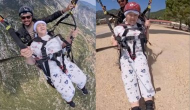 74-летняя казахстанка шокировала туристов, решившись на экстремальный полет
