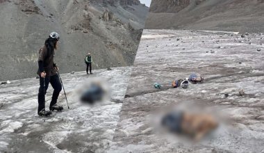 За телом, найденным туристами на леднике под Алматы, отправили вертолет