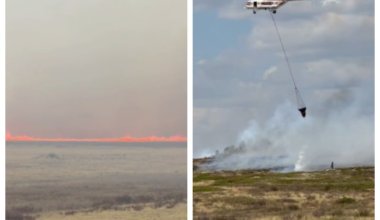 Пожар разошелся на 650 гектаров в Карагандинской области