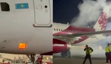 Самолёт FlyArystan загорелся в Алматы: есть пострадавший