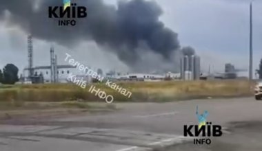 Крупный завод под Киевом подвергся атаке, вспыхнул пожар