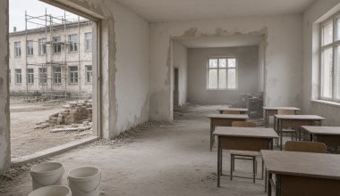 В школе под Алматы не успели закончить ремонт: дети надышались краской и пылью