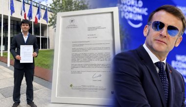 Сын Мухтара Тайжана получил письмо от администрации Макрона