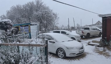 Первый снег выпал на западе Казахстана