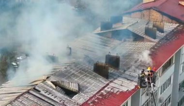 В Конаеве загорелась крыша пятиэтажки: эвакуировали 120 человек