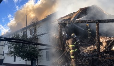 32 человека оказались в опасности из-за пожара в Кентау
