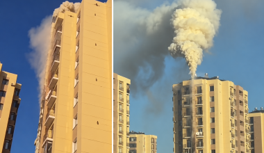 Крупный ЖК рядом с акиматом загорелся в Туркестане